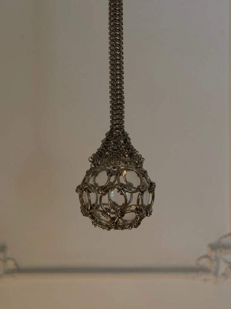 Single-Pendant 'Chainmail Droplet' Chandelier — lifestyle setting