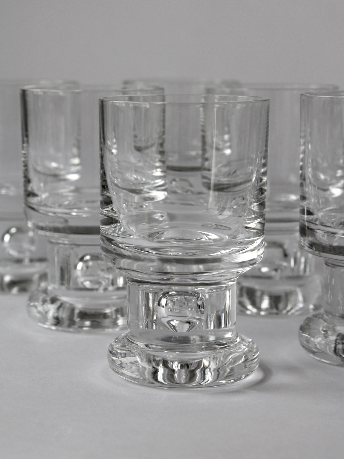 Tapio Wirkkala bubble glass set detail showing textured base design