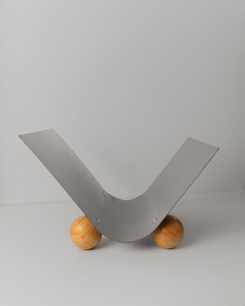 Vintage Metal Magazine Rack by Bottega Jacobs | The Oblist — metal and wood materials