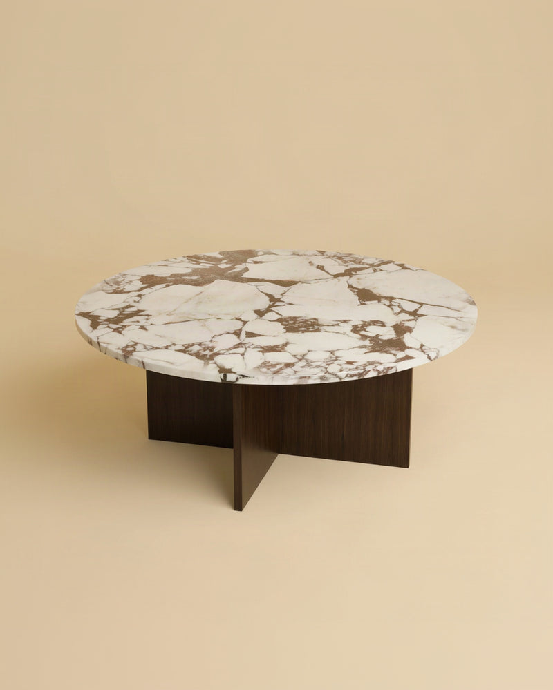 Calacatta Viola Marble and Oak Coffee Table - HIRADO Series by Lebanto | The Oblist