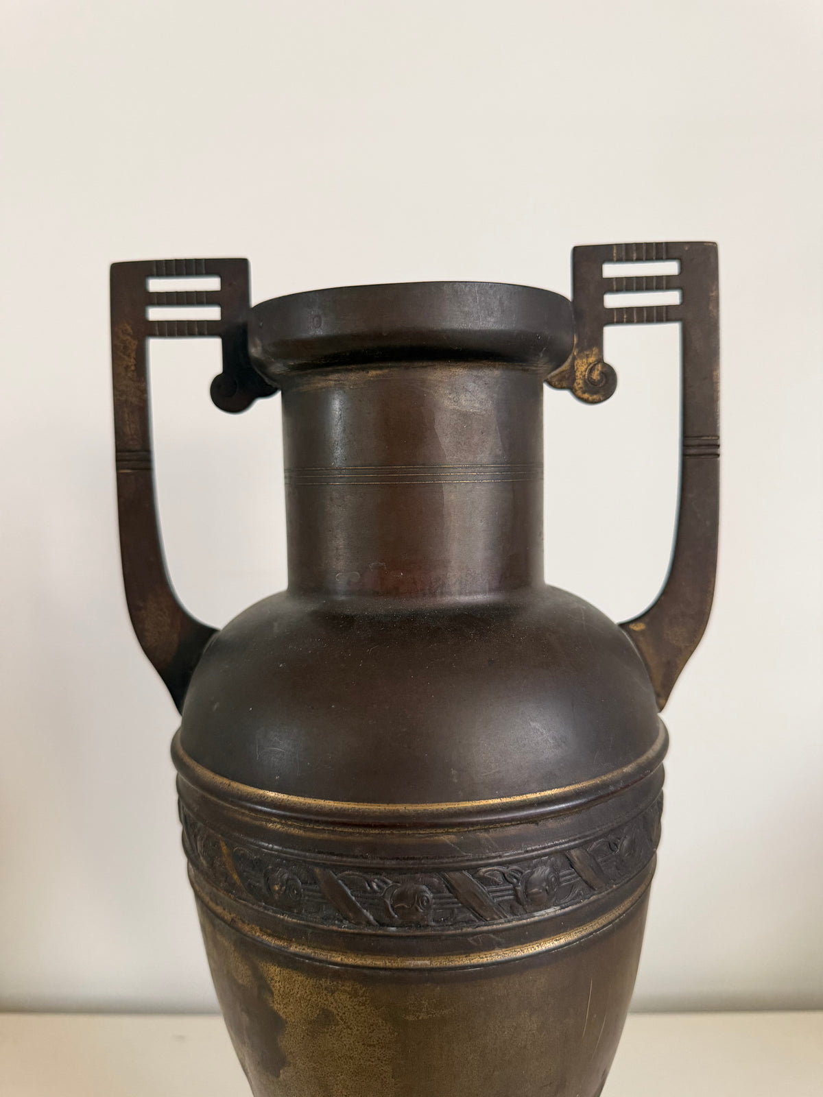 Art Deco vase metal — lifestyle setting