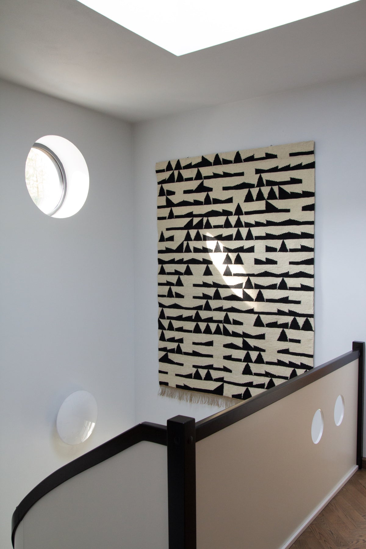 System Chaos  - Contemporary Minimalist Tapestry / Rug — detail view