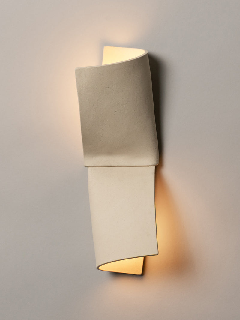 Double Shai Sconce, Bone — detail view