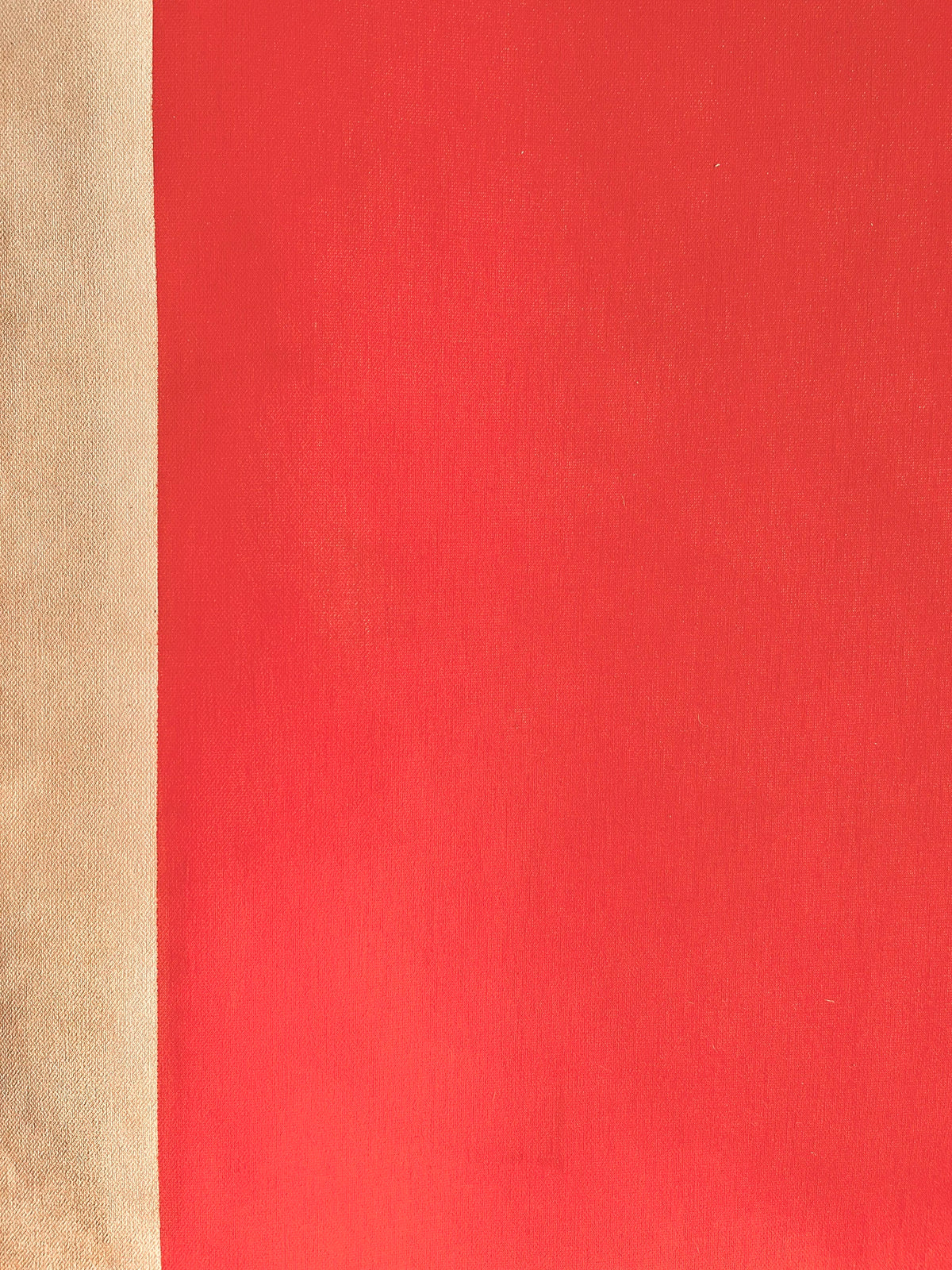 "Three Layers of French Red" Dye and Pigment on Raw Canvas — lifestyle setting