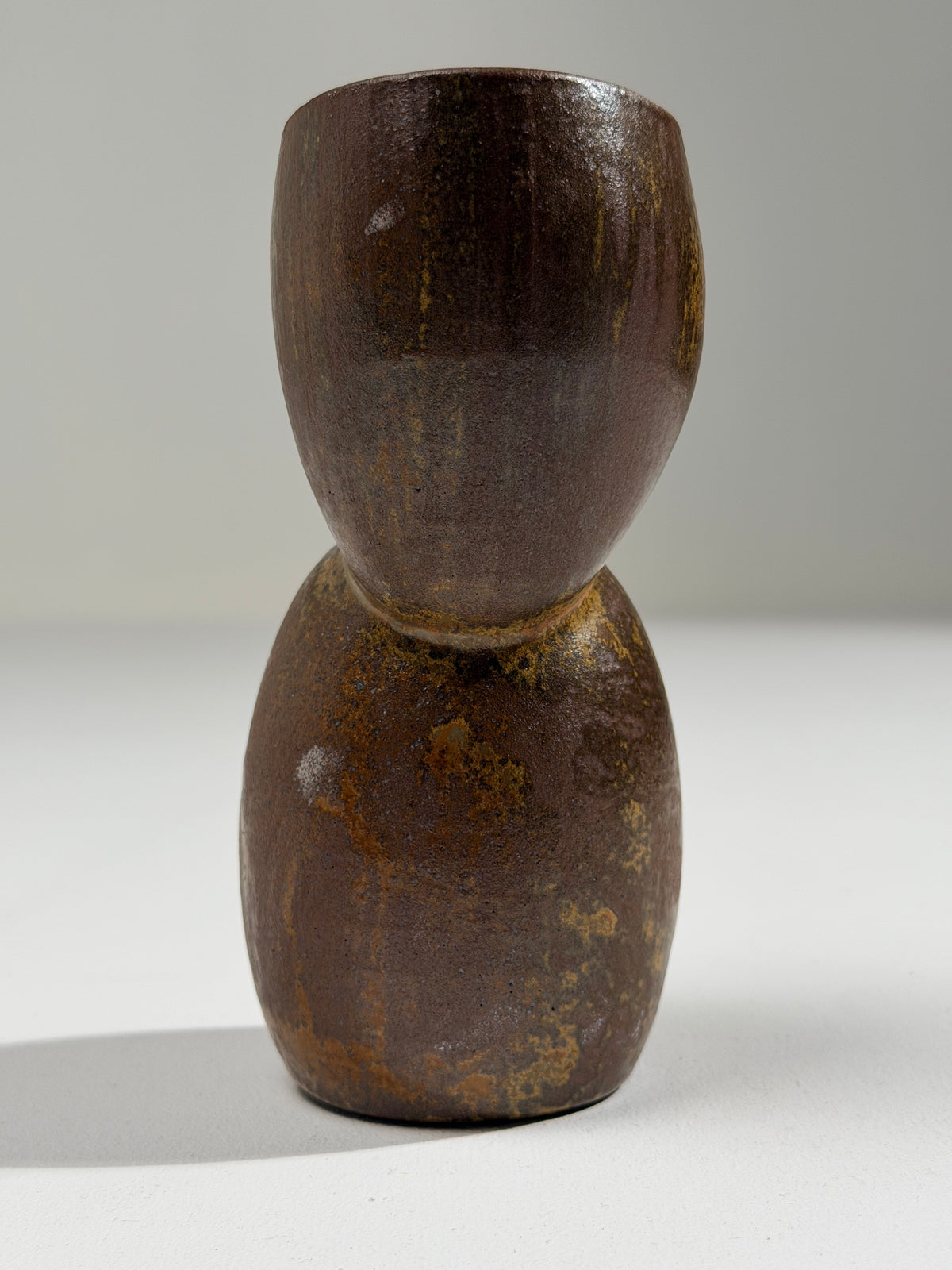 Anthropomorphic stoneware vase, France, circa 1950.  — detail view