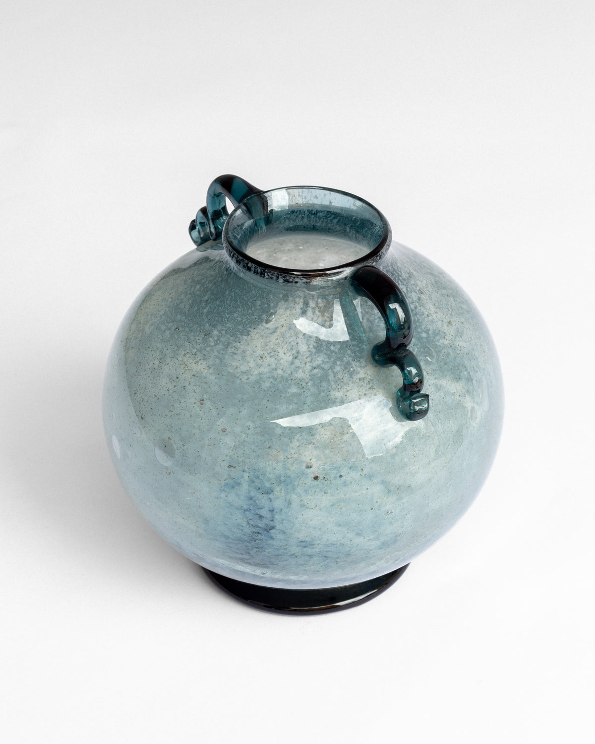 Art Deco Handblown Glass Vase by William Stenberg, Sweden, 1930s — detail view