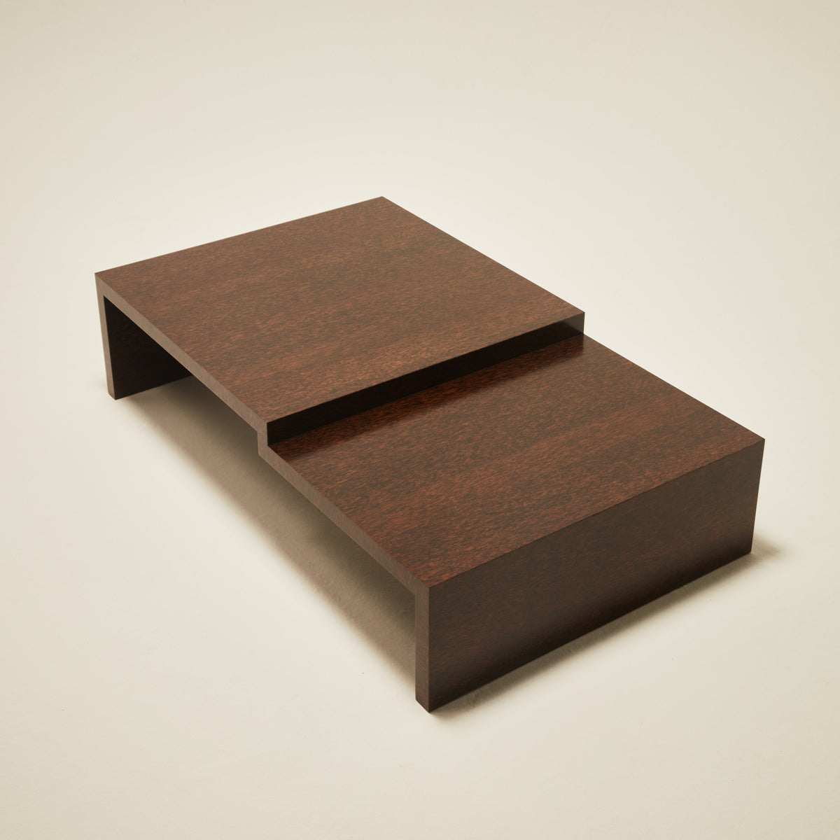 'Continuous' Coffee Table II Handcrafted in Wood Venner — lifestyle setting