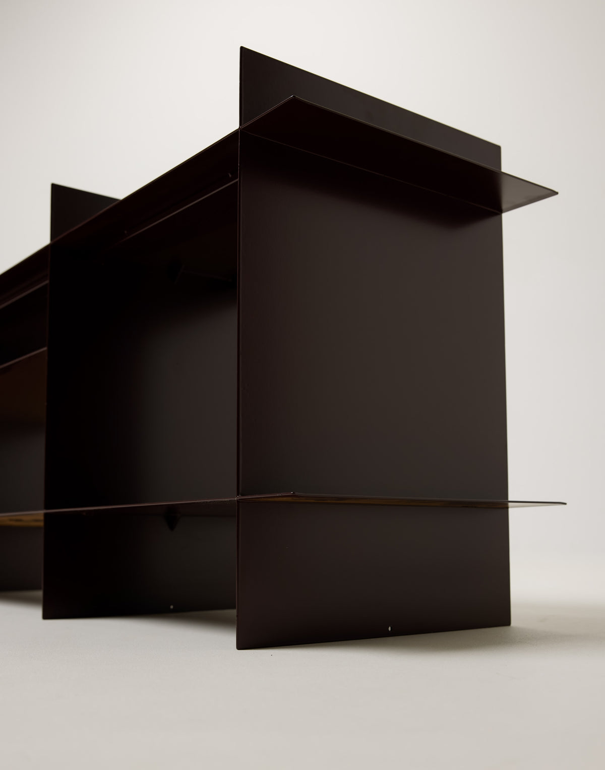 Steel Grid Shelving Unit — close-up