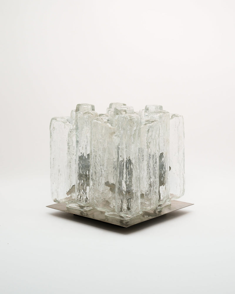 J.T. Kalmar Ice Glass Ceiling Light — side angle