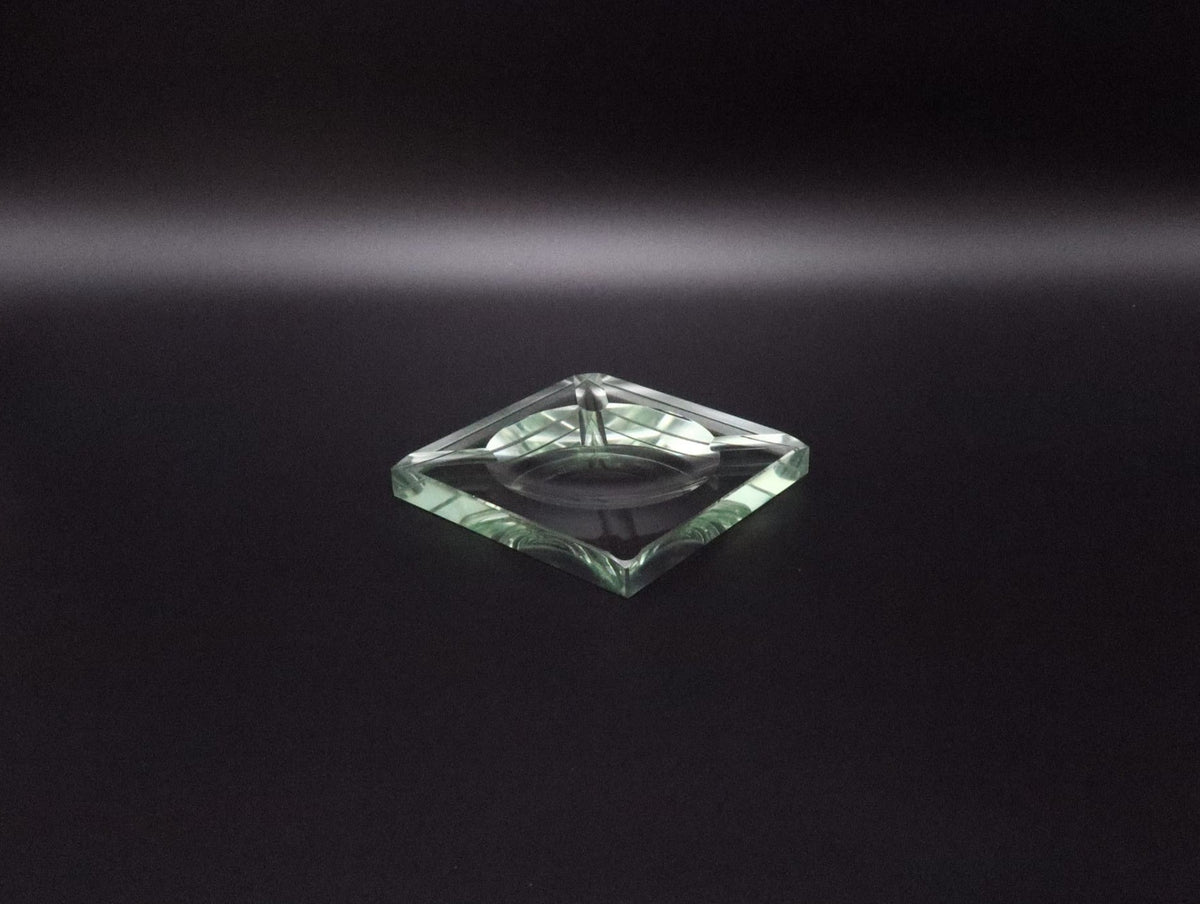 Fontana Arte Mid-Century Crystal 'Diamond' Ashtray – Italy, 1950s by Forma Finds | The Oblist