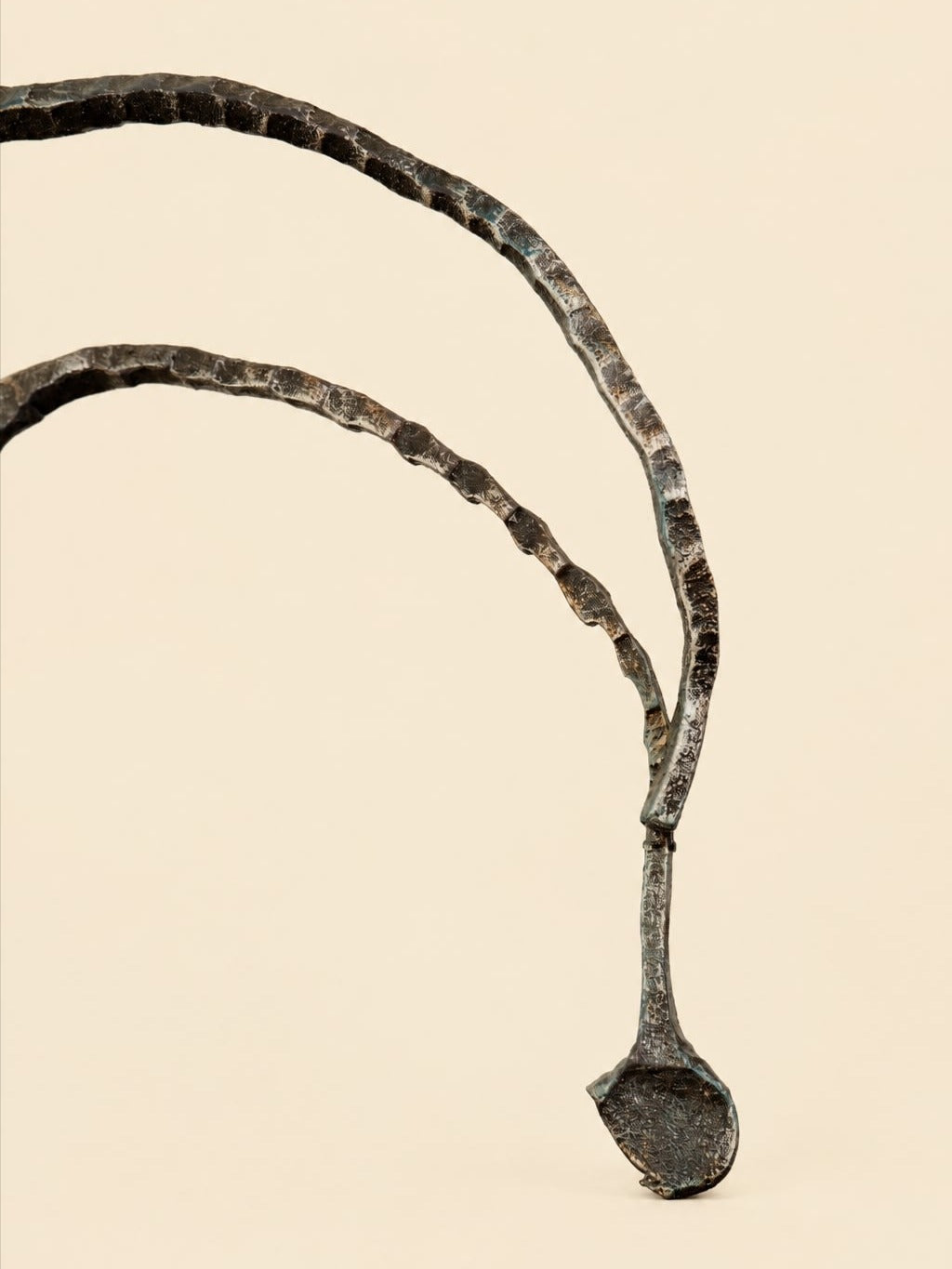 Salvino Marsura Abstract Wrought Iron Sculpture, Italy, 1960s — close-up