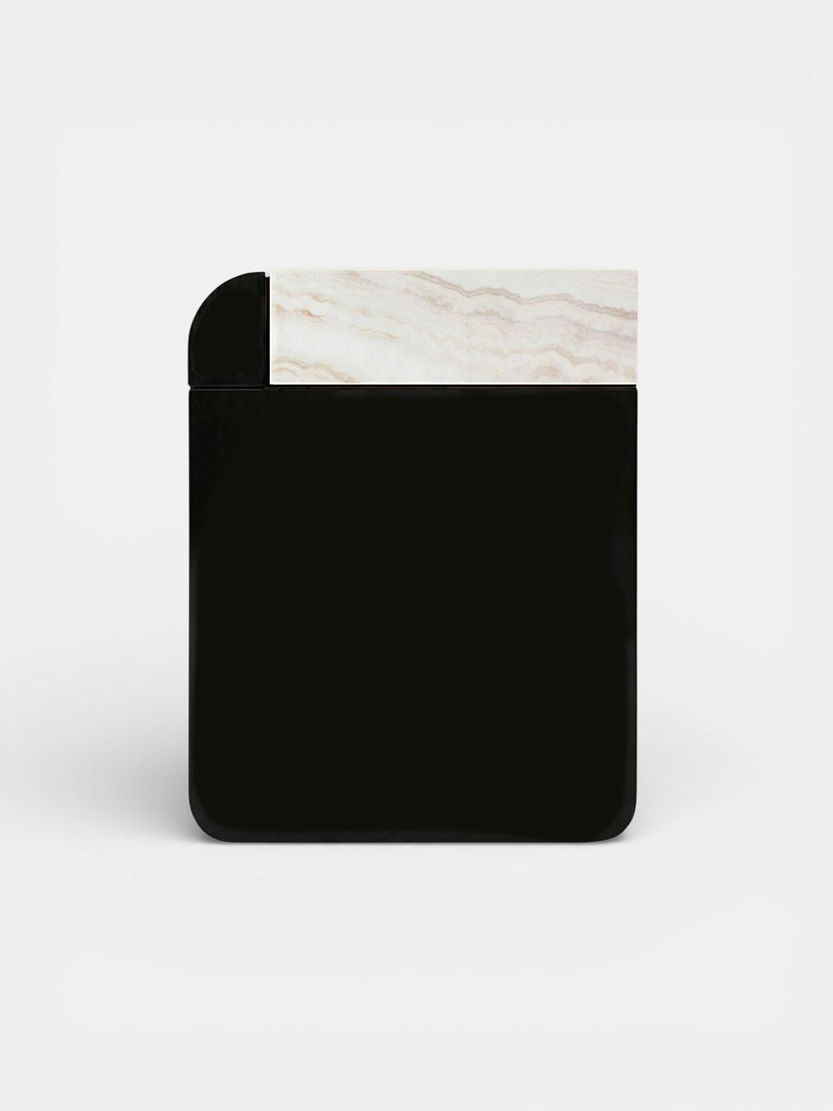 Amo Black Lacquered Wood and Ivory Onyx by Marbera | The Oblist