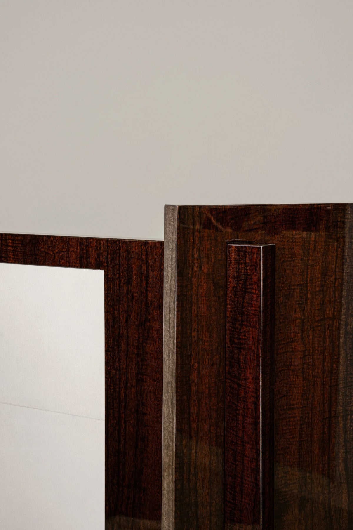 Additions Half Screen - Handcrafted in Wood Veneer & Parchment — side angle