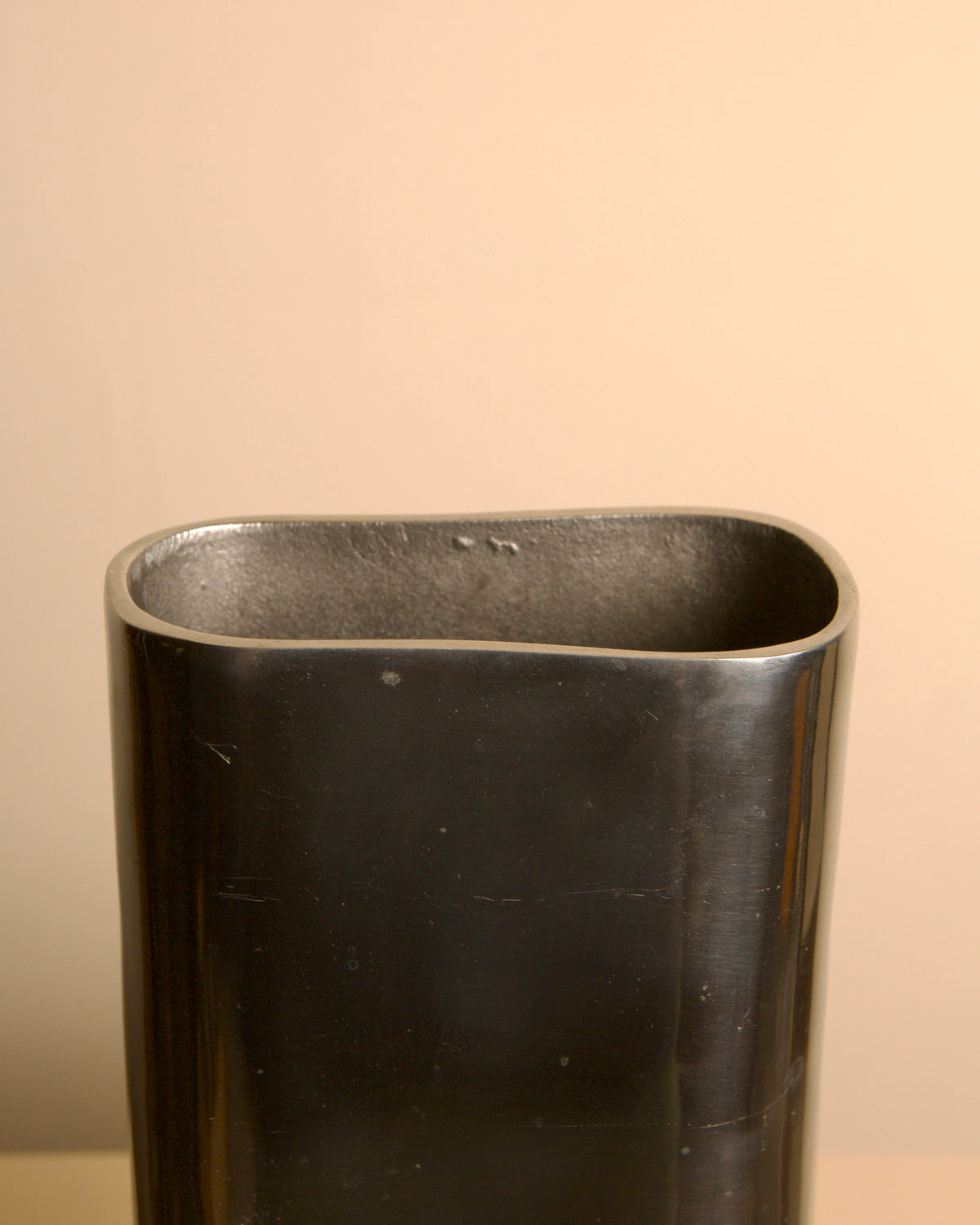 Cast Aluminium Vase, Italy, 1980s — side angle