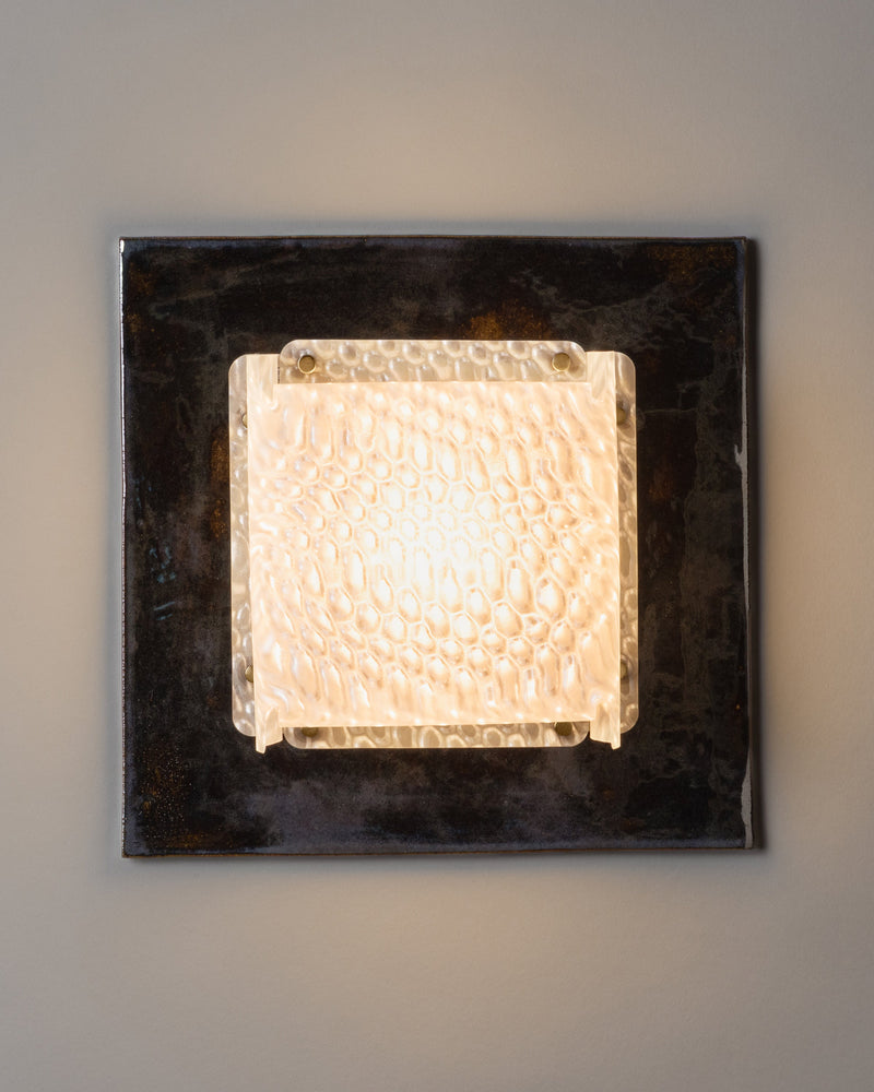 Field Square Sconce, Obsidian / Prism by SIN | The Oblist