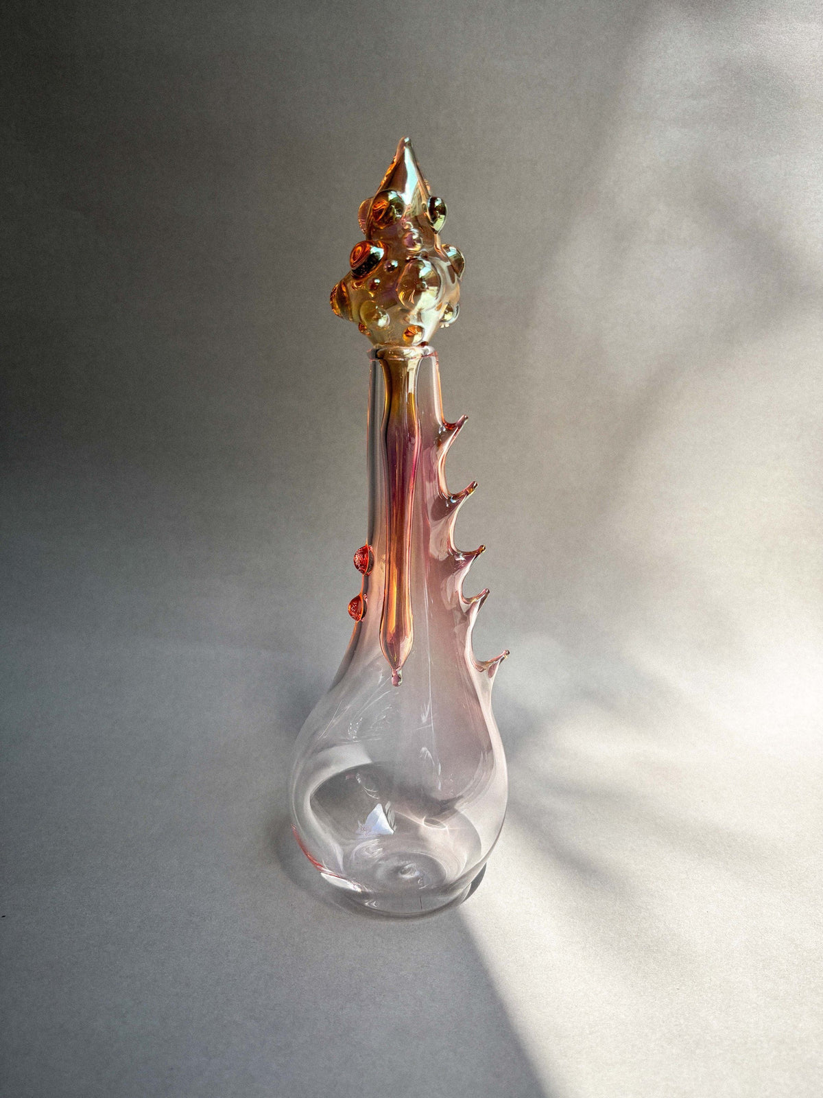 Perfumero Gloriosa Sculptures in Glass by Pia Glassworks | The Oblist — handcrafted glass, pink and clear