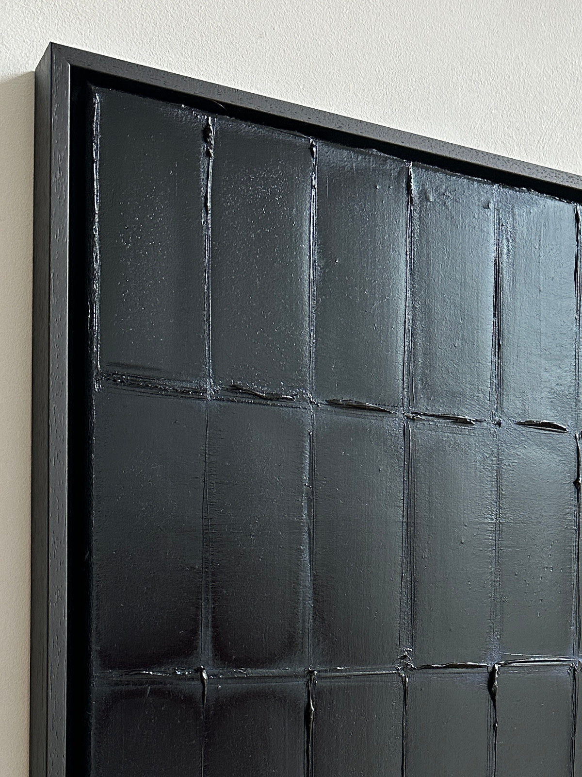 'Prussian Deep Blue - Strokes' Painting — side angle
