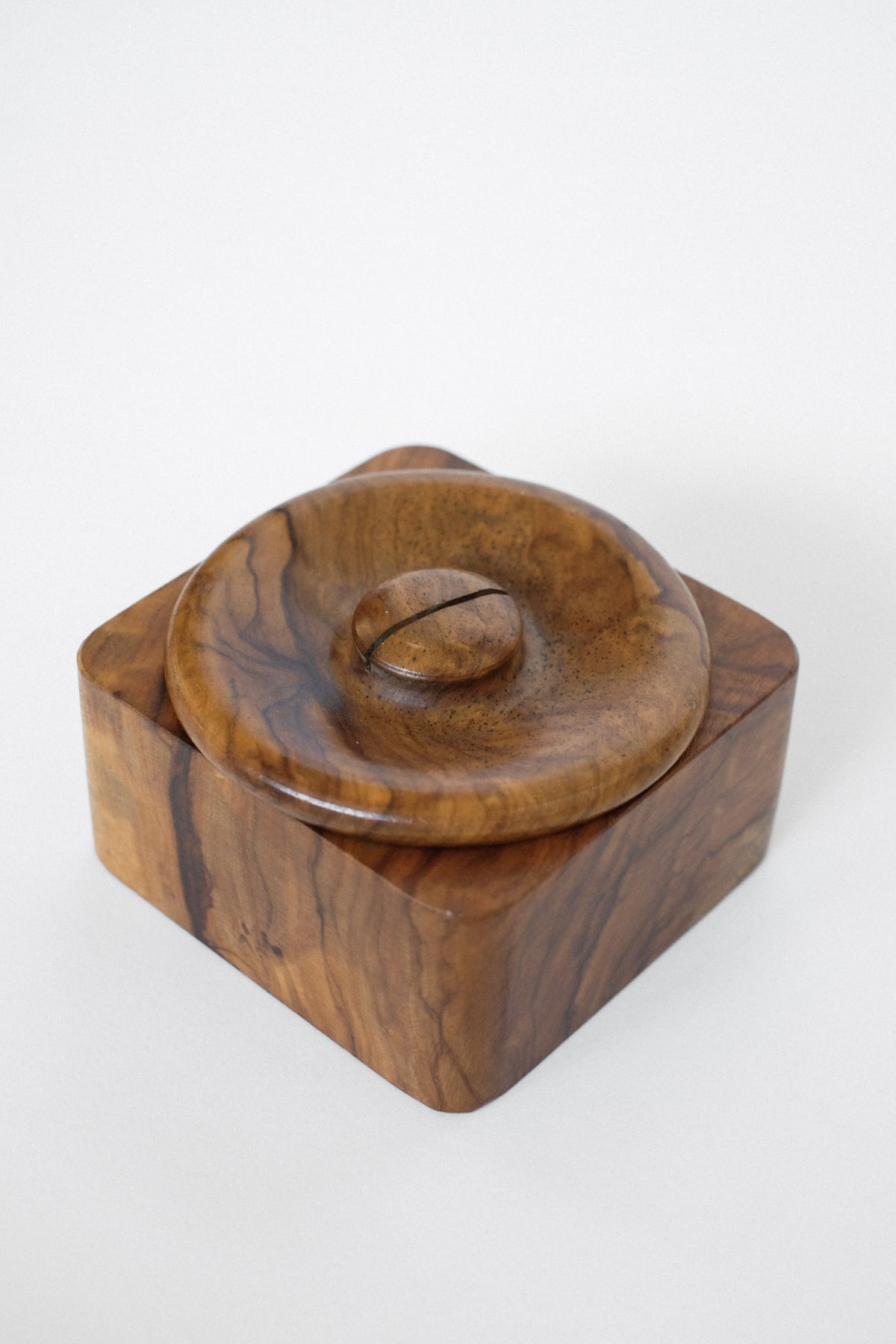 Wooden Butter & Serving Box with Lid — side angle