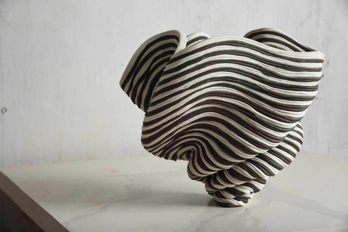 Black & White Flutter — detail view