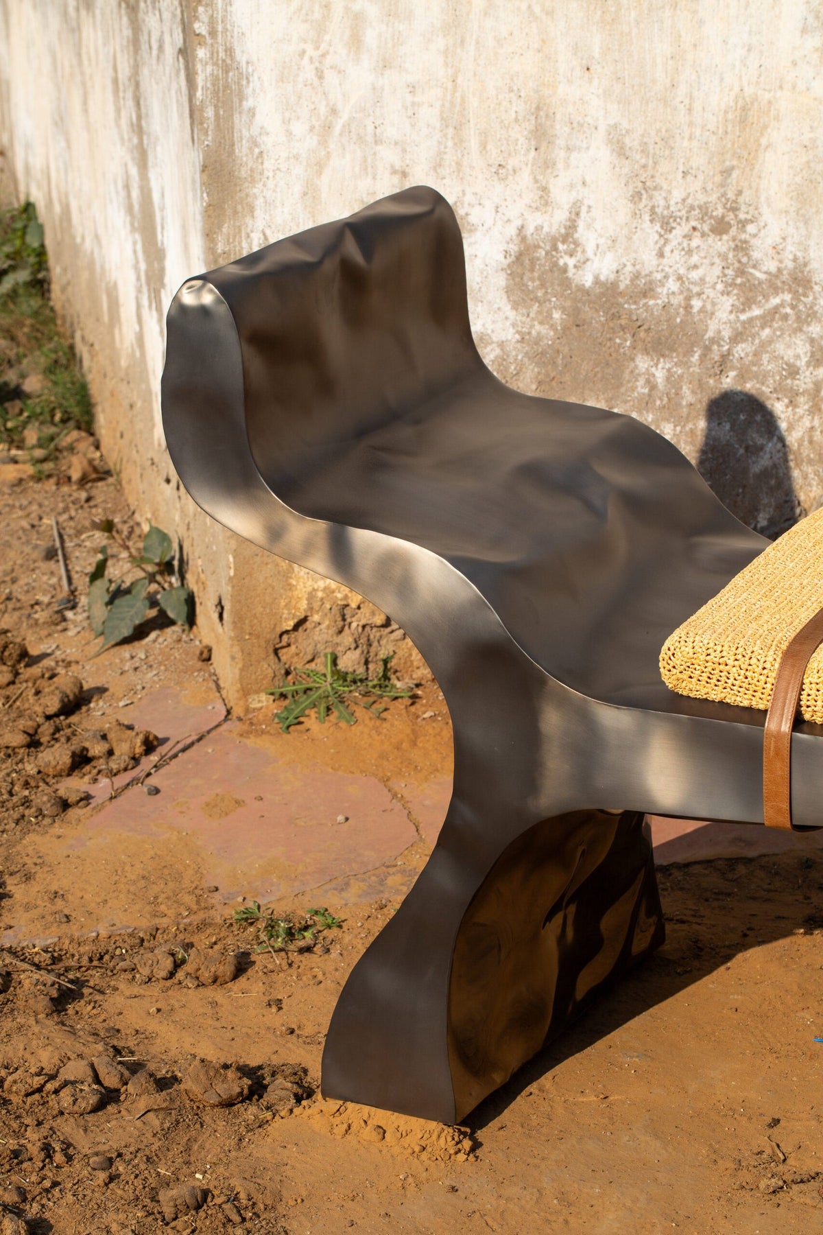 Stainless Steel Bench - Levitar Series by Nitush Aroosh — close-up