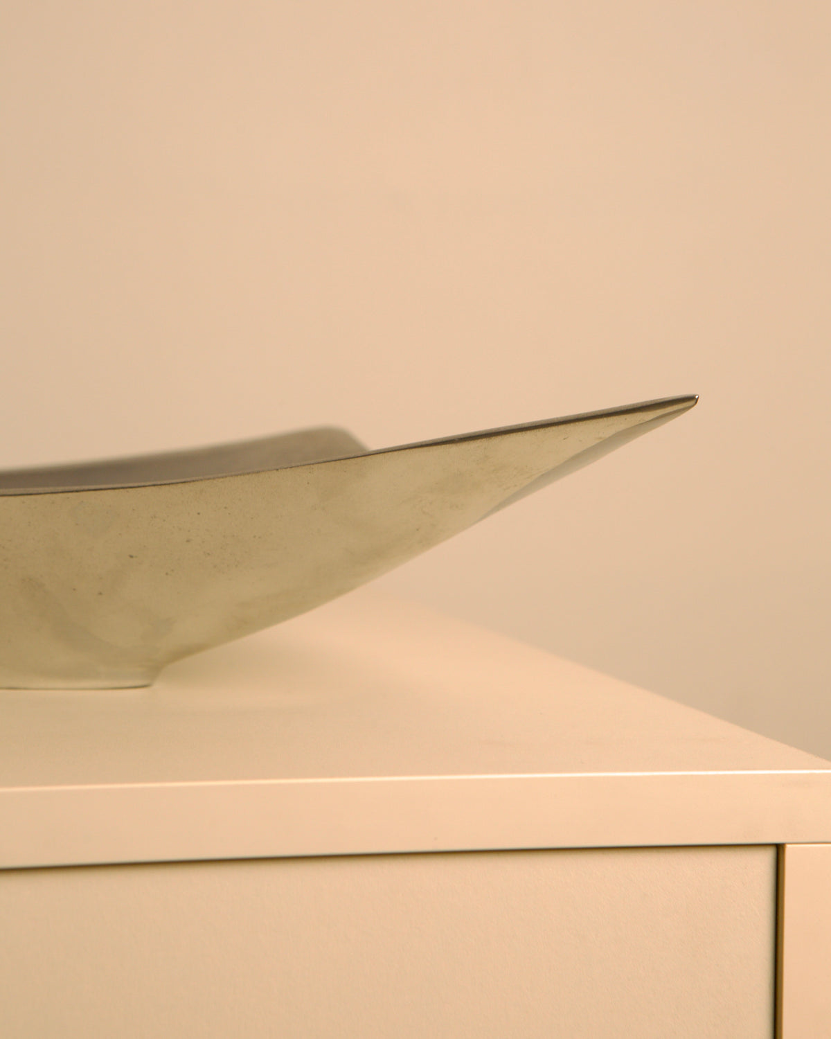 Italian "Triangle" aluminium catch-all, 1980s — lifestyle setting