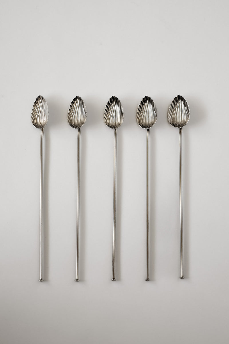 Silver-Plated Shell Cocktail Spoons by septembre studios | The Oblist