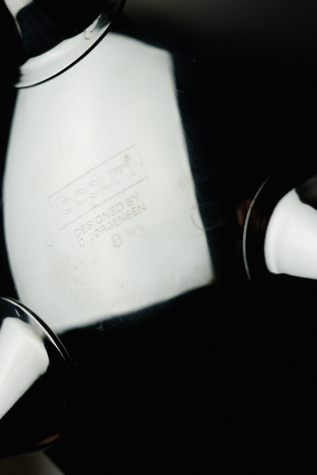 Post Modern 1980s 'Naoko' Teapot — back view showing glossy black finish