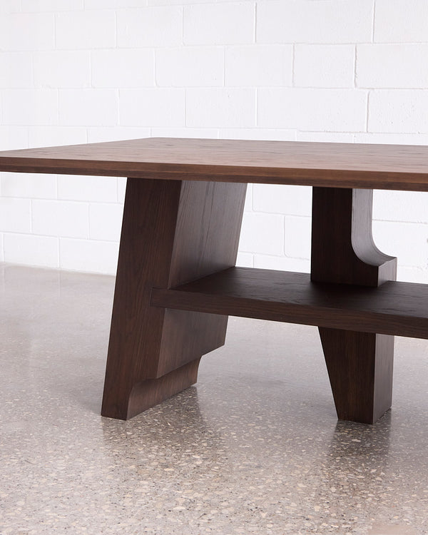 Knox Dining Table in Wood — close-up