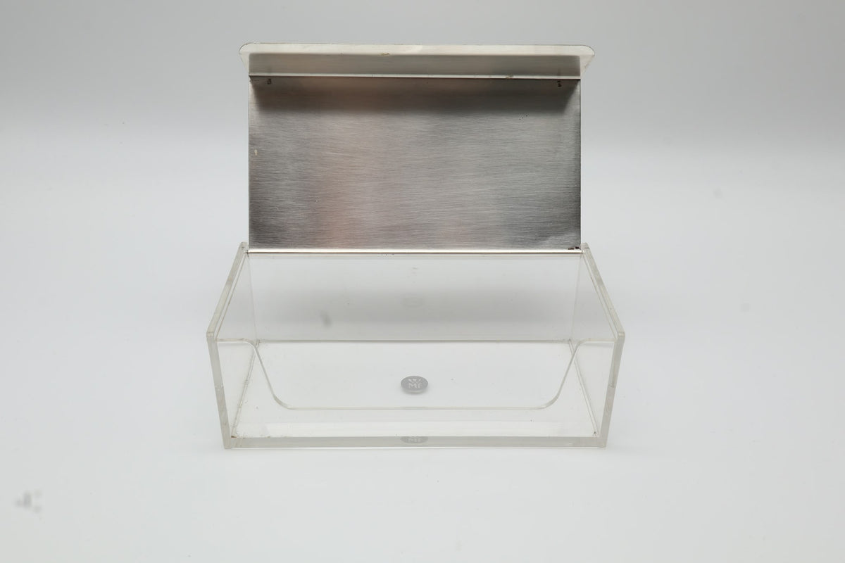 Mid-Century Modern Plexiglas & Silver-Plated Box by Sigrid Kupetz for WMF – Germany, 1960s — lifestyle setting