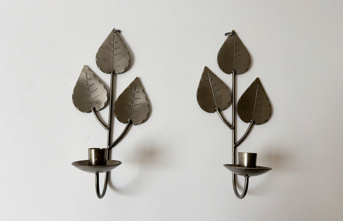 Metal Wall Candleholders, Sweden — lifestyle setting