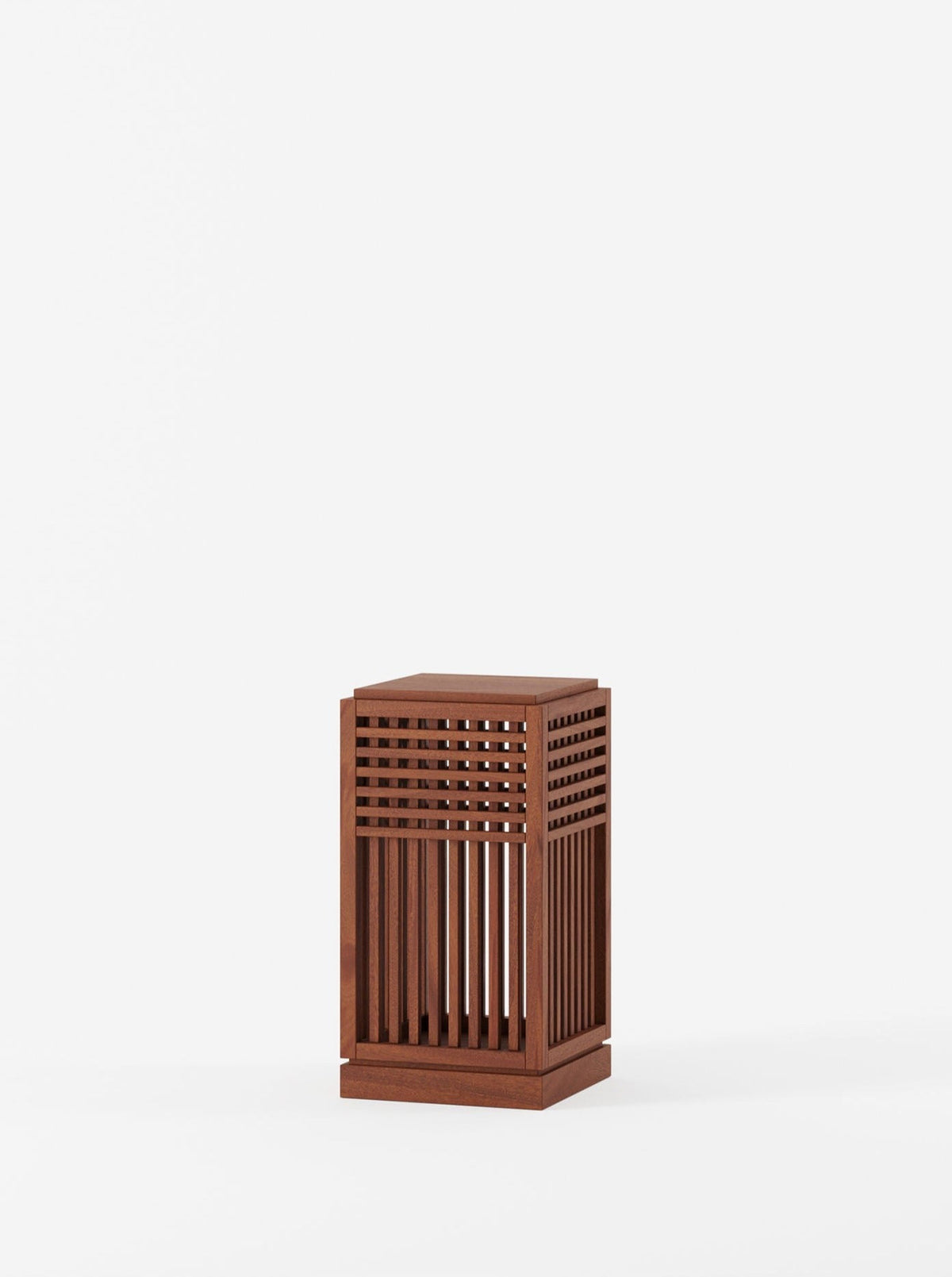 Riviera Plinth short in Oiled African Mahogany — lifestyle setting