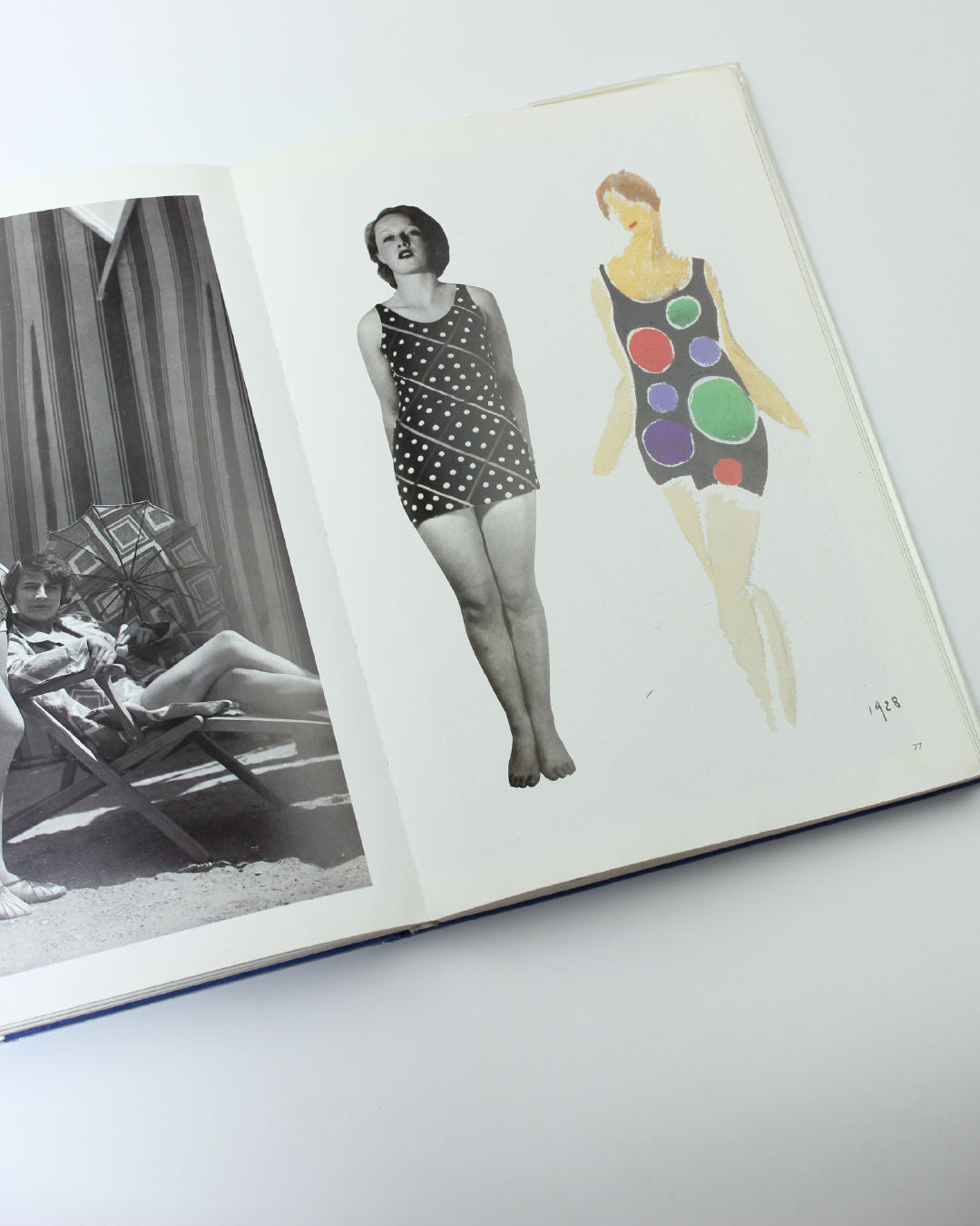 Sonia Delaunay fashion book showing geometric swimwear designs