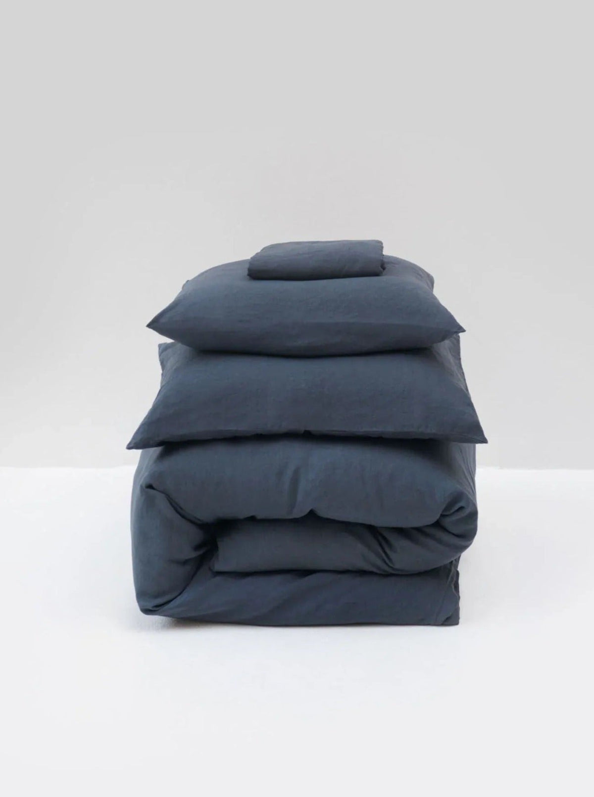 Washed Linen Bed Set Stormy Blue by MOST | The Oblist — washed linen, stormy blue color