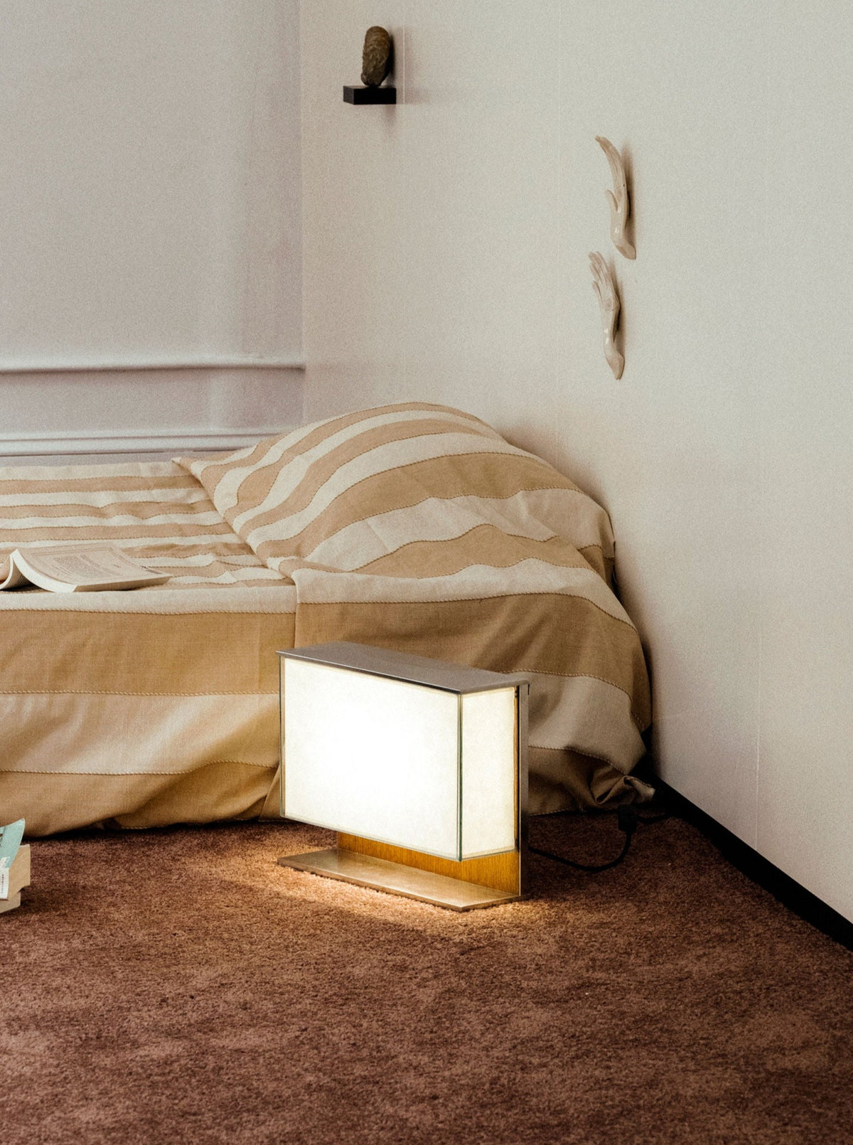 Table light 2022 illuminating a modern living room with warm glow