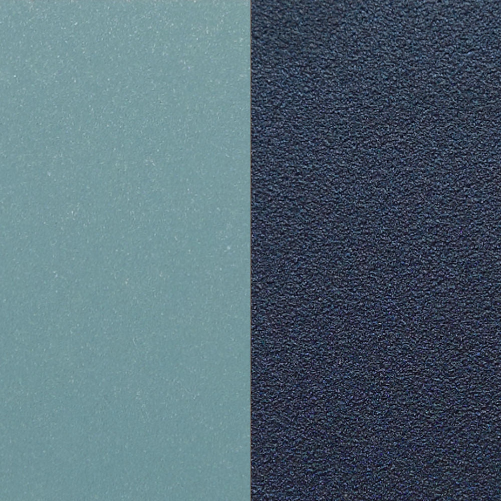 Sage green and navy blue dual-tone material detail of Double Jeu coffee table