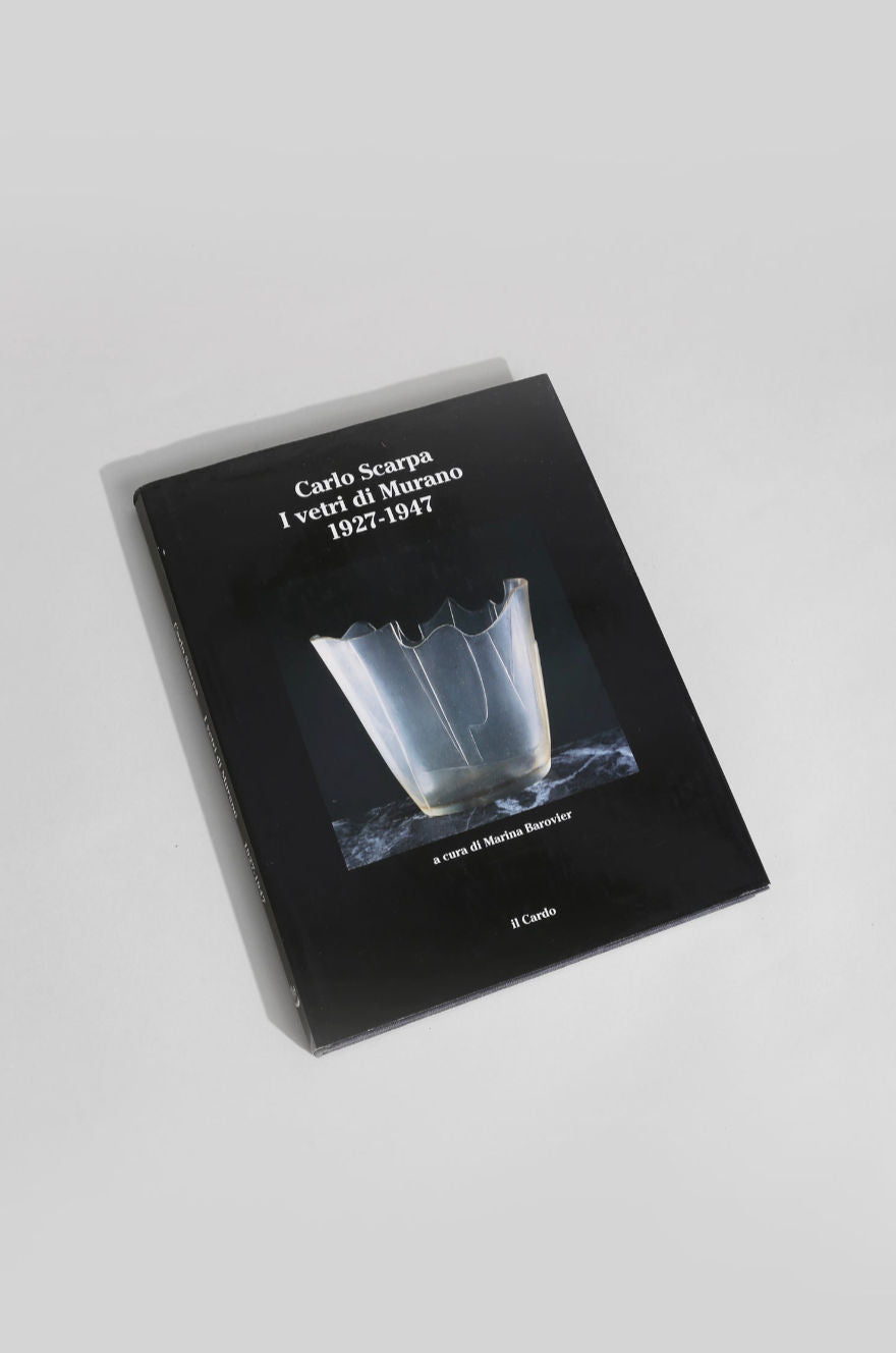 Carlo Scarpa Murano glass art book cover with translucent vase