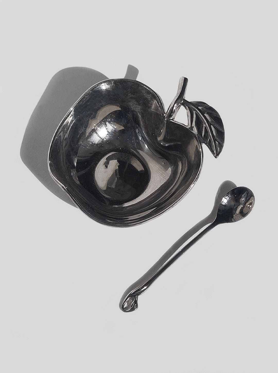 Ceramic Apple Sugar Bowl with Matching Lid and Spoon