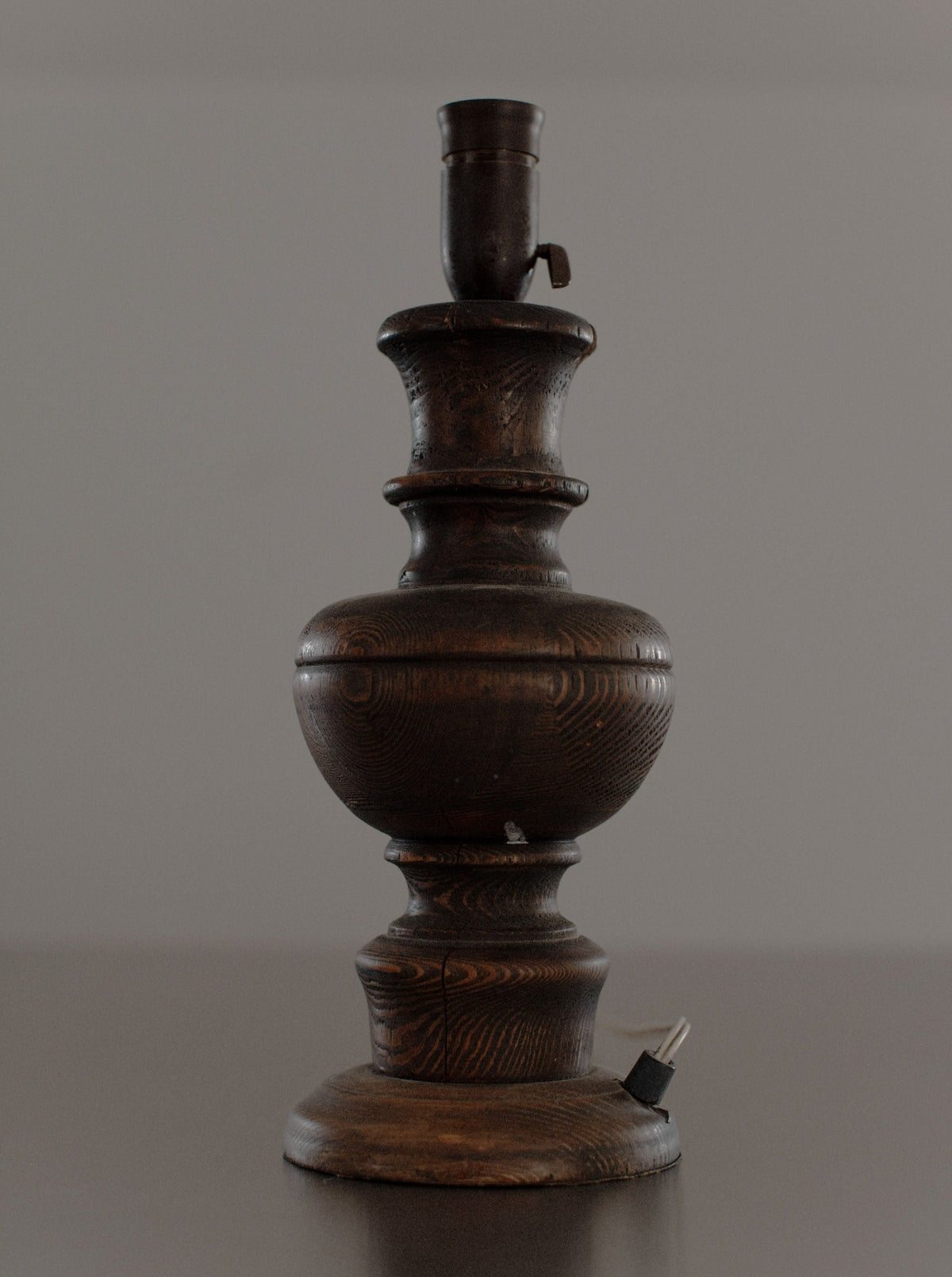 Vintage 1920's Table Lamp with Frosted Glass Shade and Ornate Base
