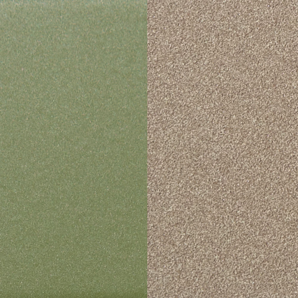 Green and beige textured surface detail of Double Jeu coffee table