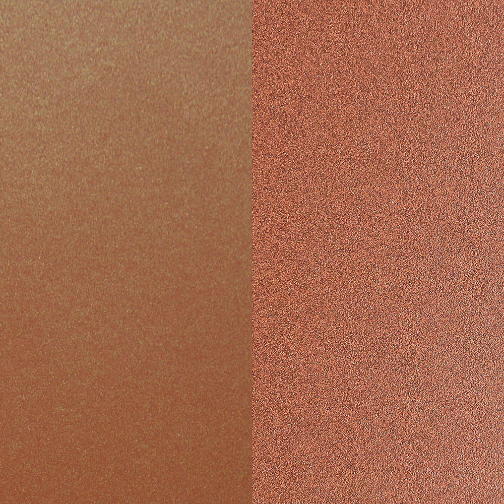 Copper and bronze metallic finishes detail of Double Jeu coffee table