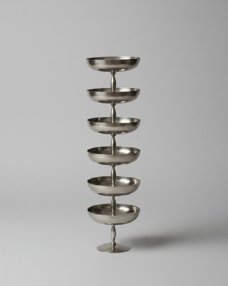 Stainless Steel Pedestal Coupes — detail view
