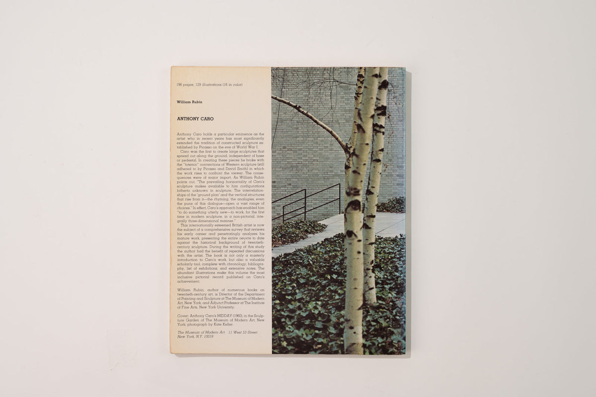 Anthony Caro, MoMA, 1975 Modern Art Book — detail view