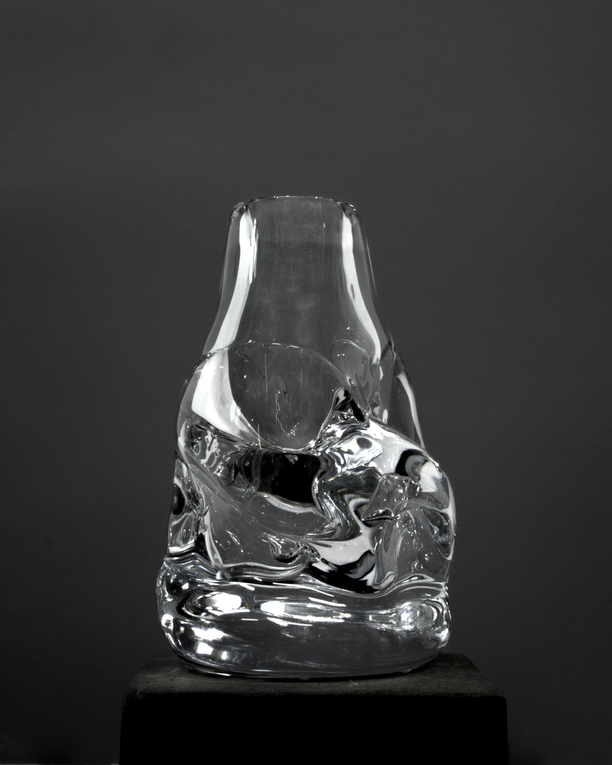 Hand-blown Glass Vase — close-up of clear glass texture