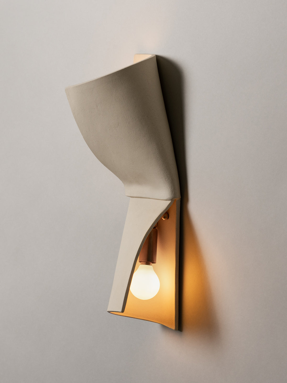 Double Shai Sconce, Bone — alternate view