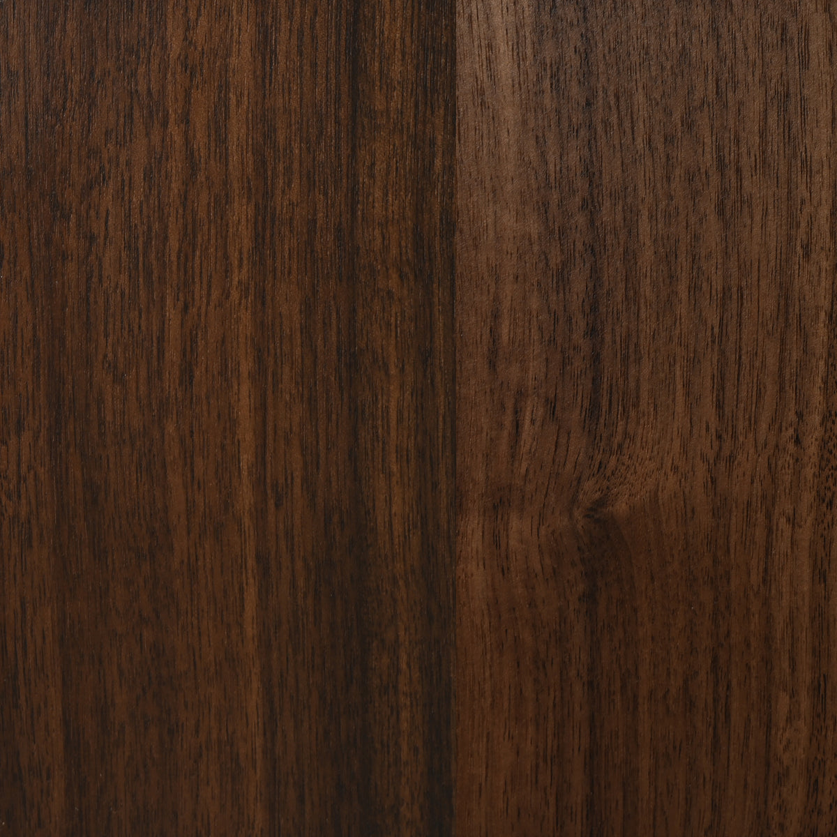 Dark walnut wood grain detail of Pryn occasional table