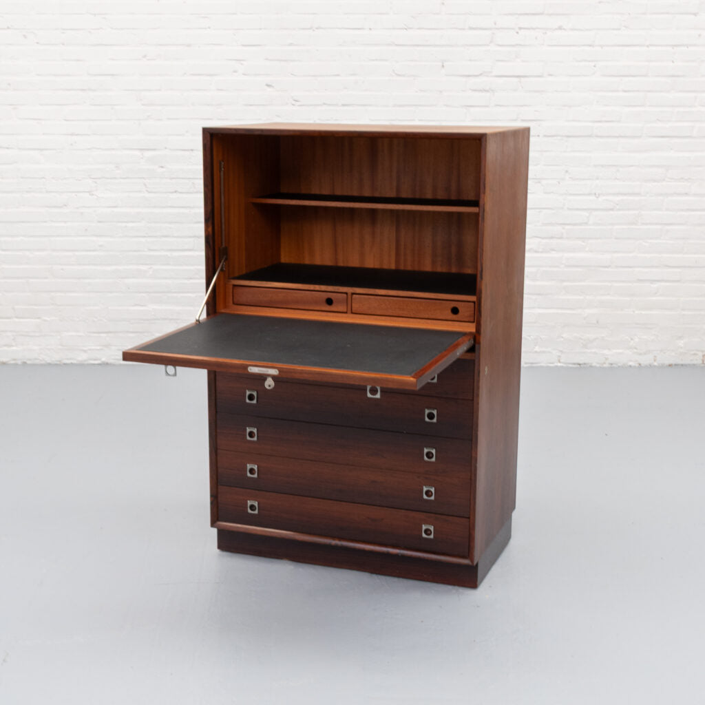 Arne Vodder Rosewood Secretary Sibast — detail view