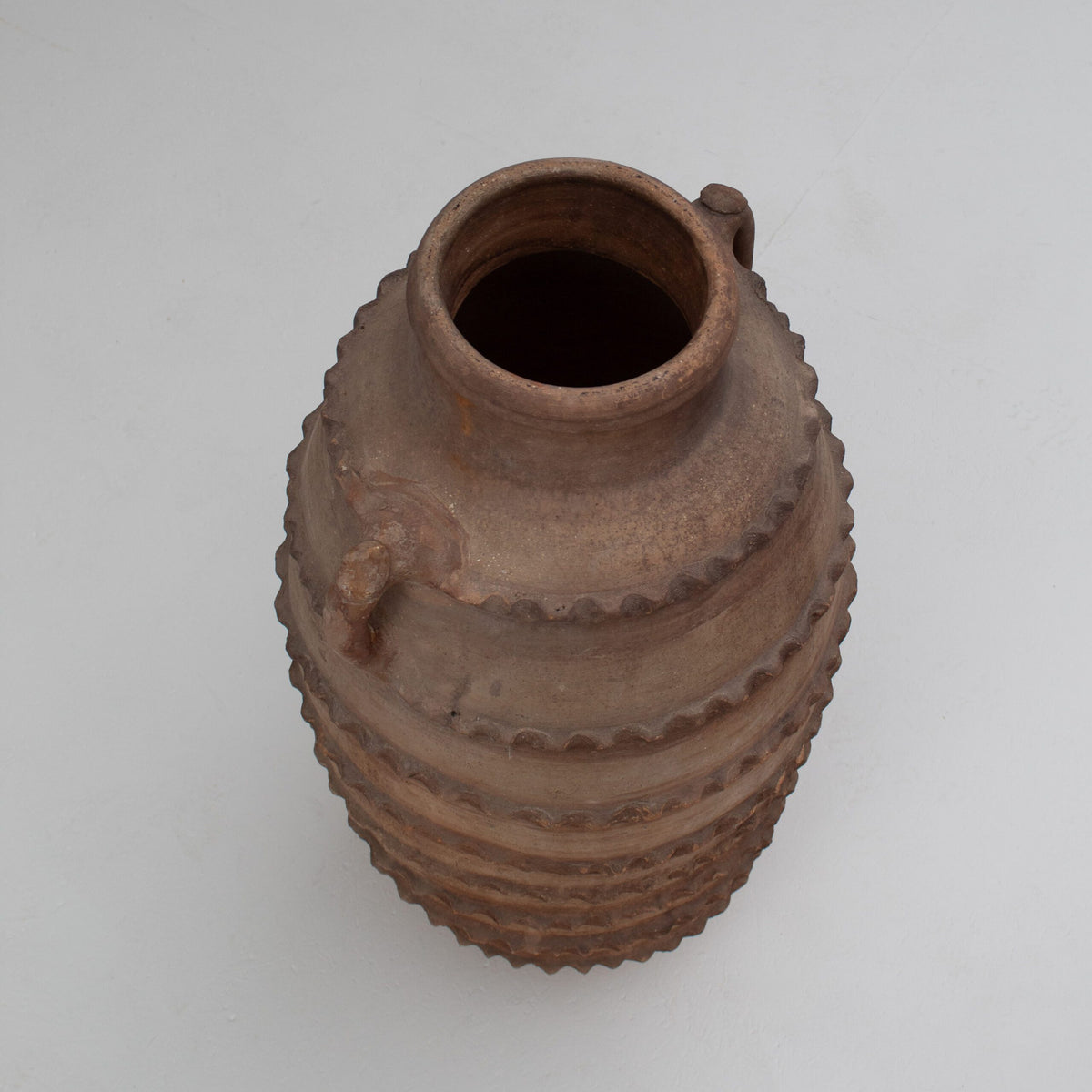 Large Rustic Terracotta Vase — detail view
