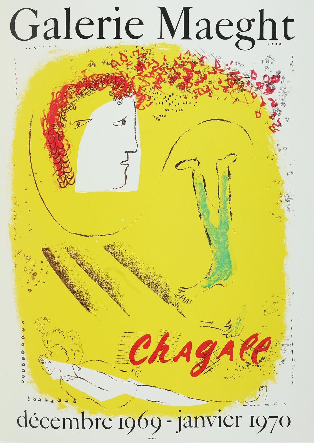 Chagall Lithographs IV Book — back cover with vibrant yellow design