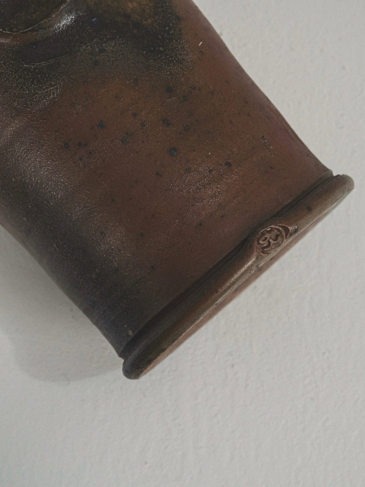 Large Pitcher by Gustave Tiffoche — close-up of earthy ceramic texture