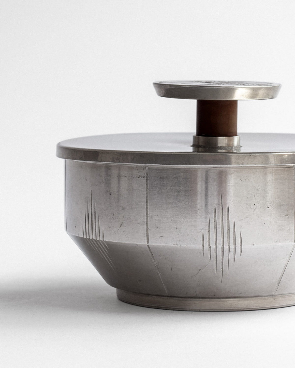 Art Deco Pewter Box by Oscar Antonsson, 1930s, Sweden — lifestyle setting